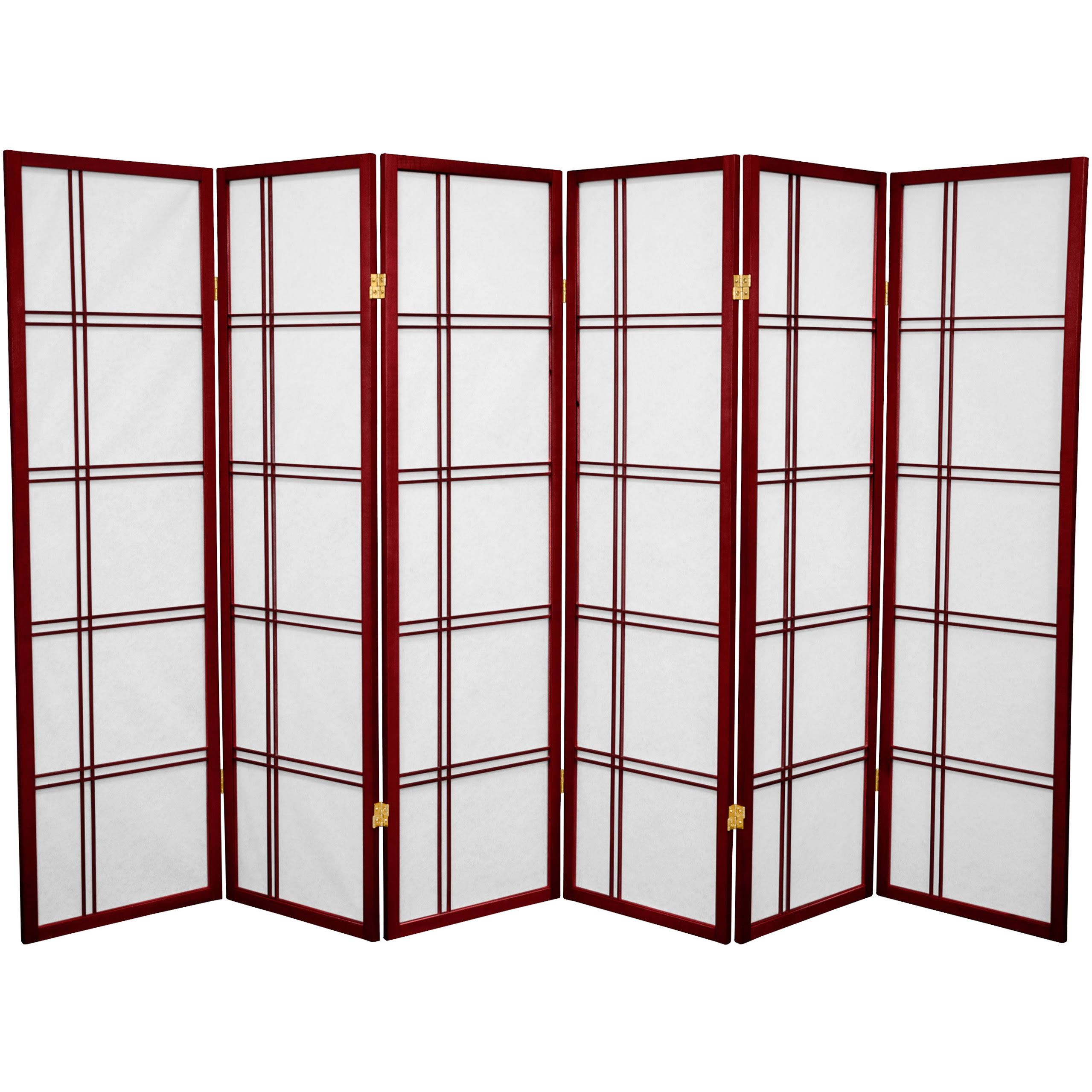 🔥Oriental Furniture 5 ft. Tall Double Cross Shoji Screen - 6 Panel ...