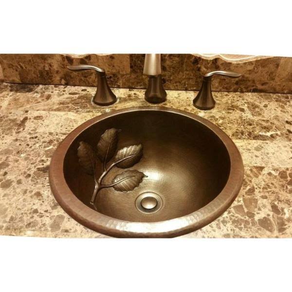 🔥Newton 14 in. Undemrount or Dropin Solid Copper Bathroom Sink with