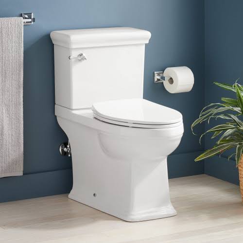 🔥Signature Hardware 447402 Key West Two Piece Skirted Elongated Toilet ...