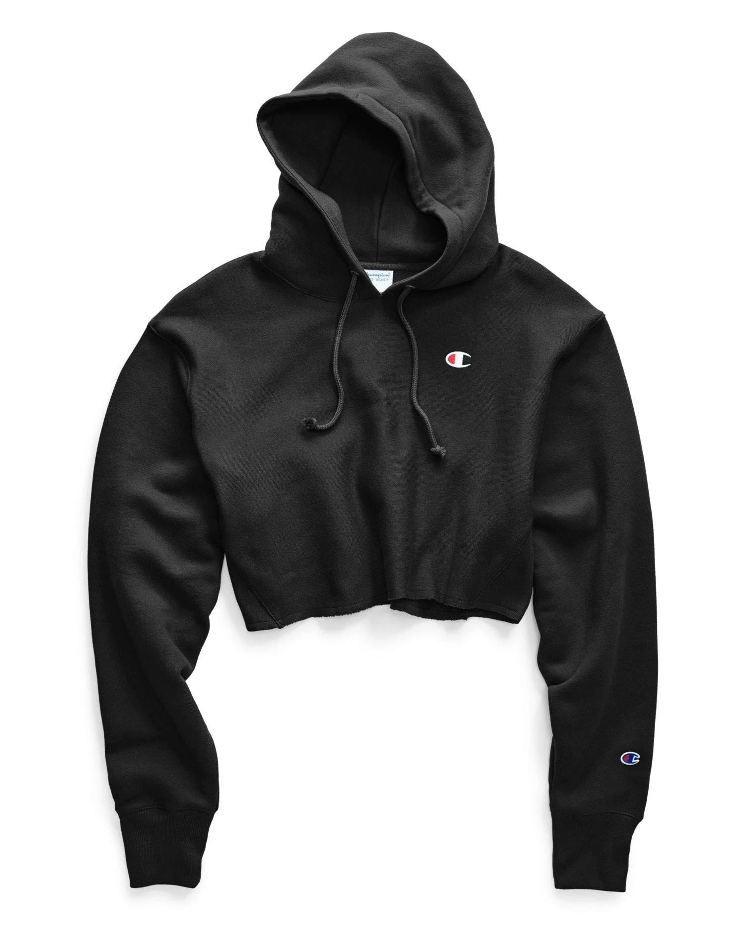 champion cropped cut off hoodie