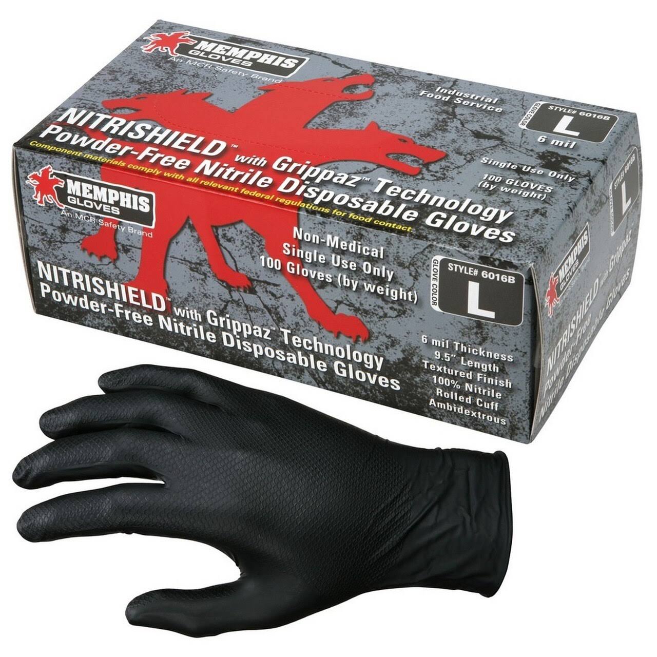 mcr safety nitrishield grippaz nitrile gloves