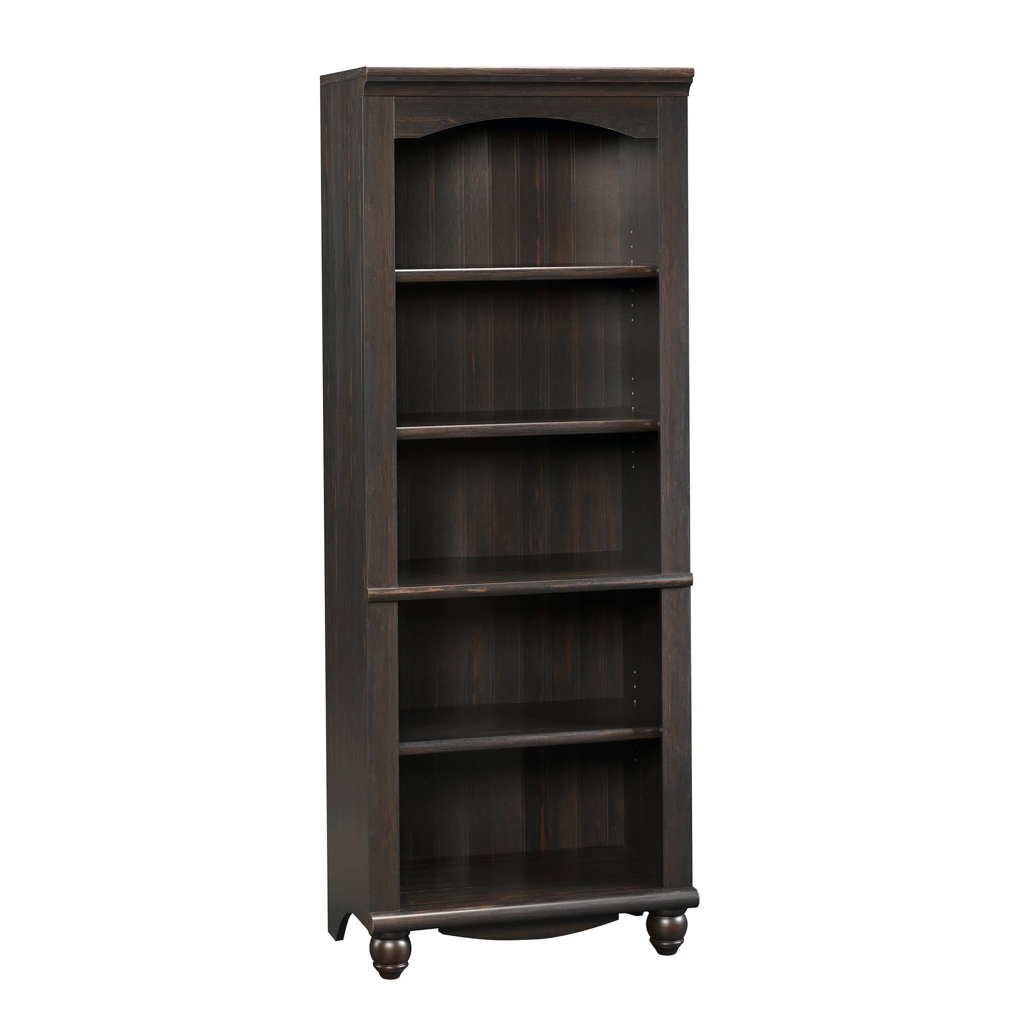 Sauder Harbor View Library 5 Shelf Bookcase in Antiqued Paint 401633