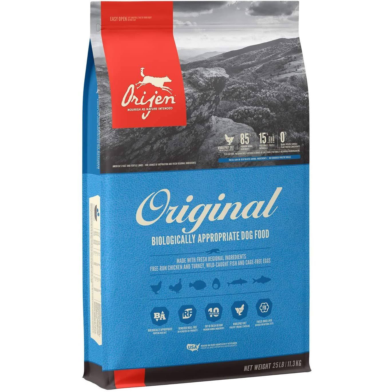 Orijen Original Dry Dog Food 25 lb bag MintFabStore