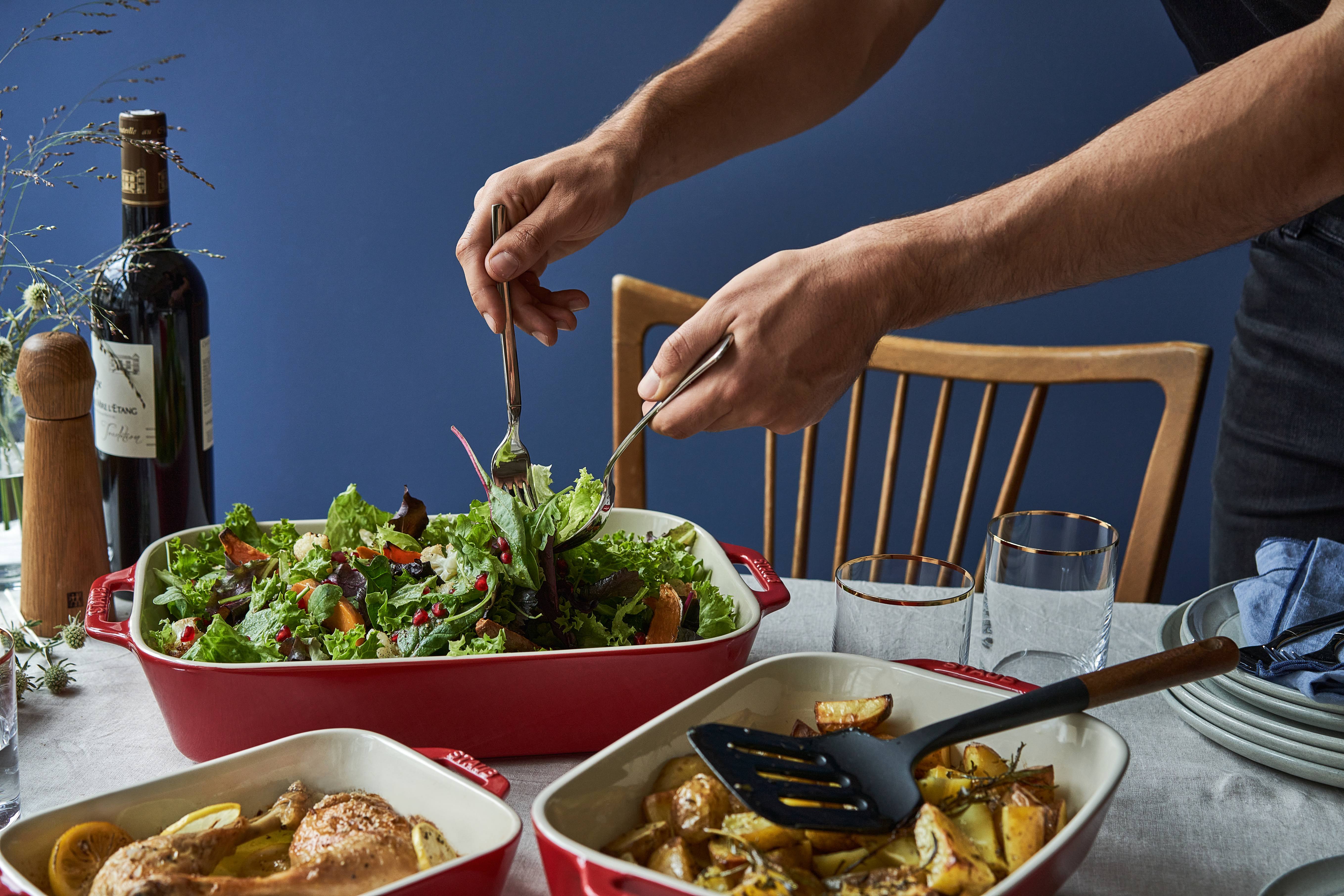 Staub 3Piece Rectangular Baking Dish Set ,Cherry MintFabStore