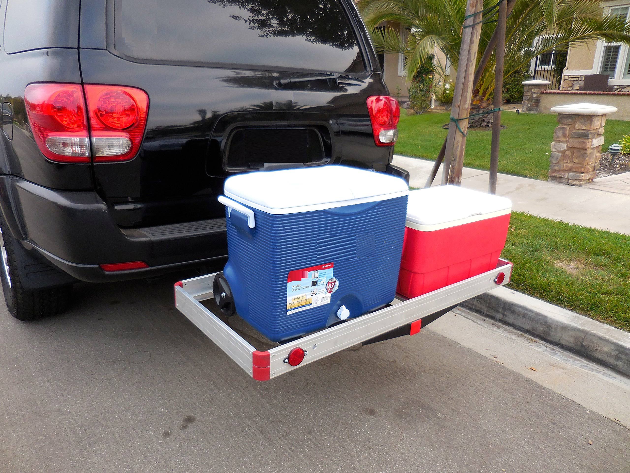 Maxxhaul 70422 Hitch Mount Aluminum Cargo Carrier 500 lb Capacity