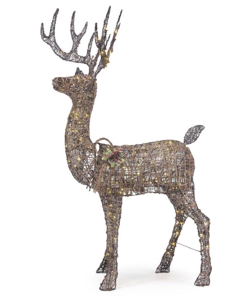 Home Accents Holiday 5.5 ft Meadow Frost Animated LED Brown Deer ...