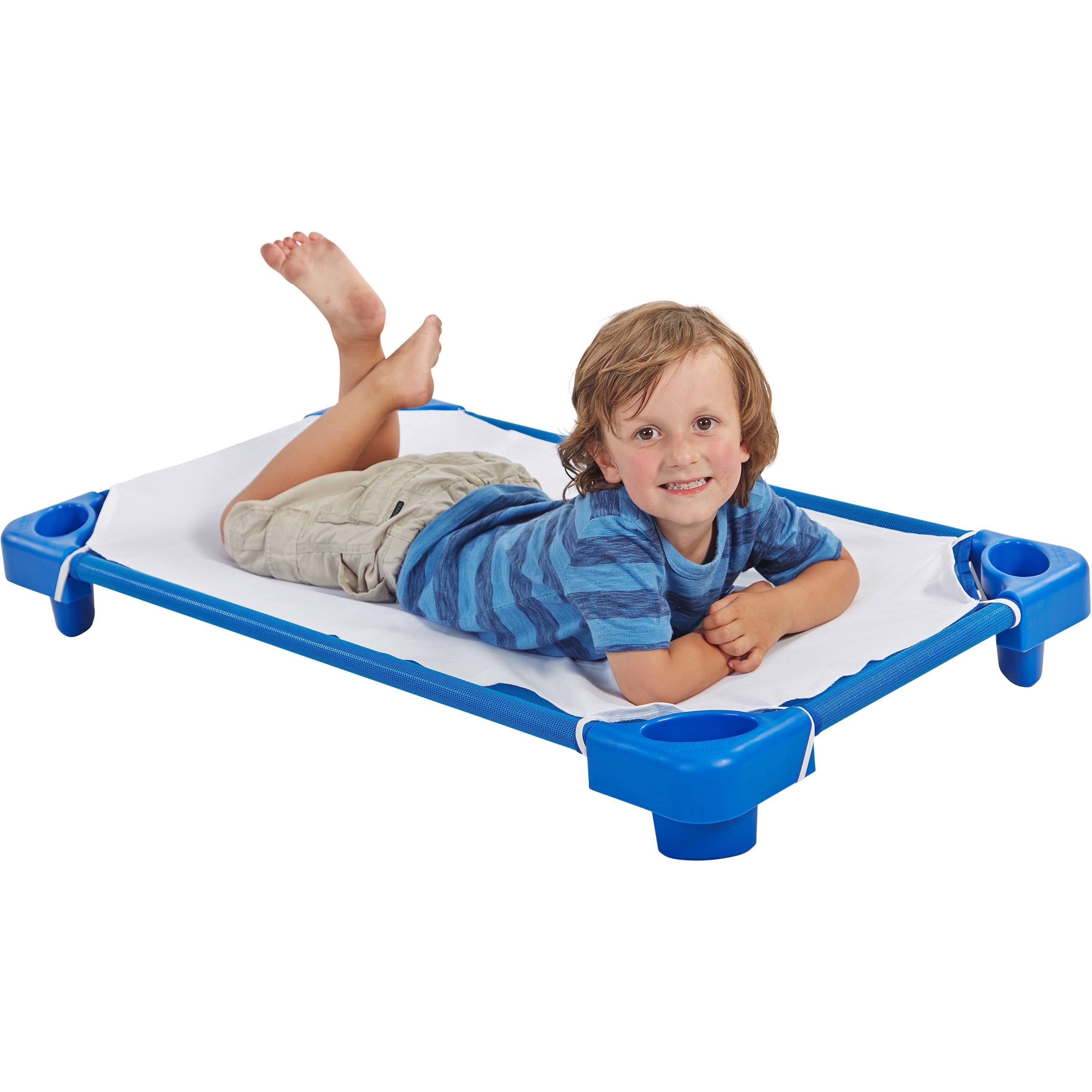 Ecr4kids Toddler Stackable RTA Kiddie Cot With Sheet Blue MintFabStore   2f45952e 05b3 45b3 859a 7ae790c37439 