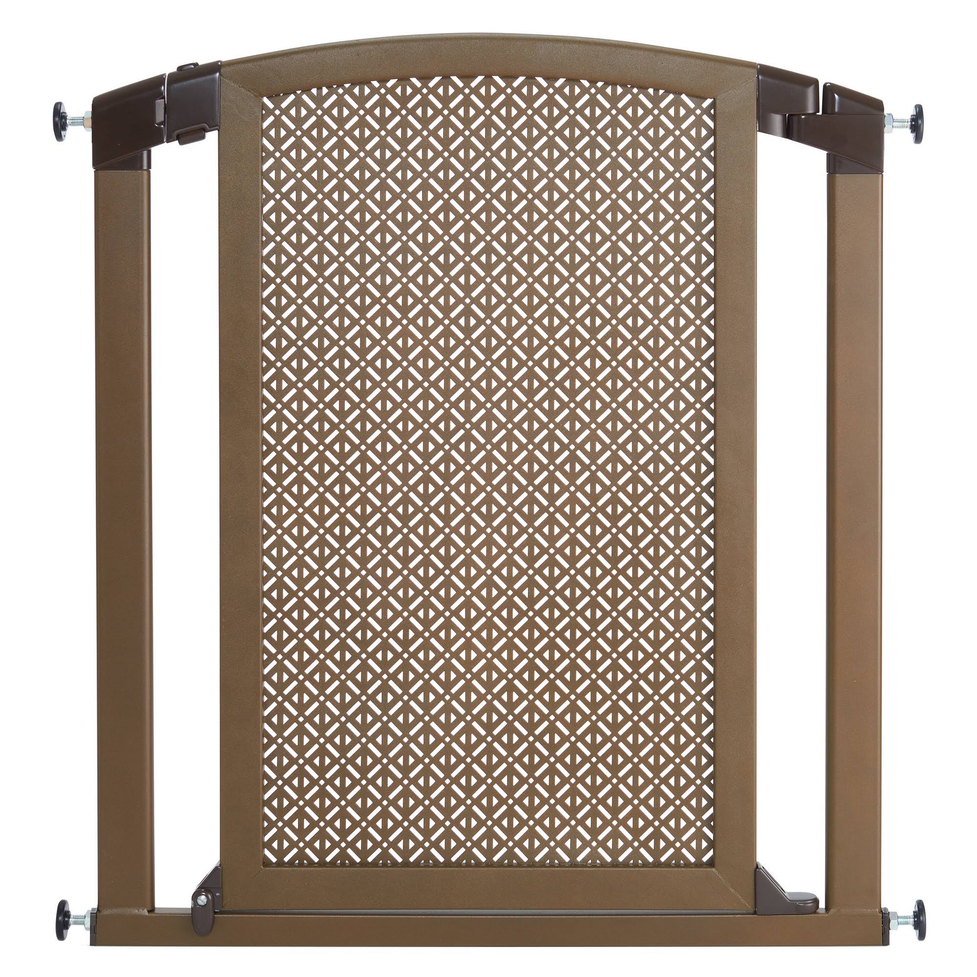 Munchkin Decorative Metal Pressure Mount Baby Gate for Stairs, Hallways