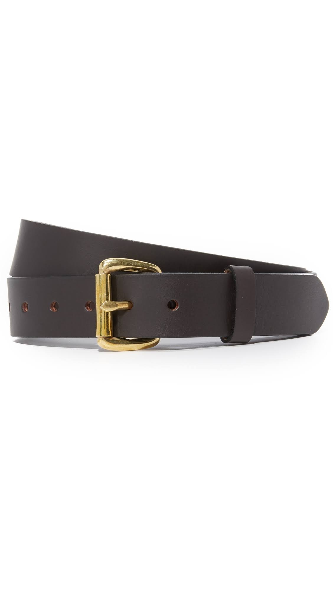 Filson Bridle Leather Belt Brown with Brass 30 - MintFabStore