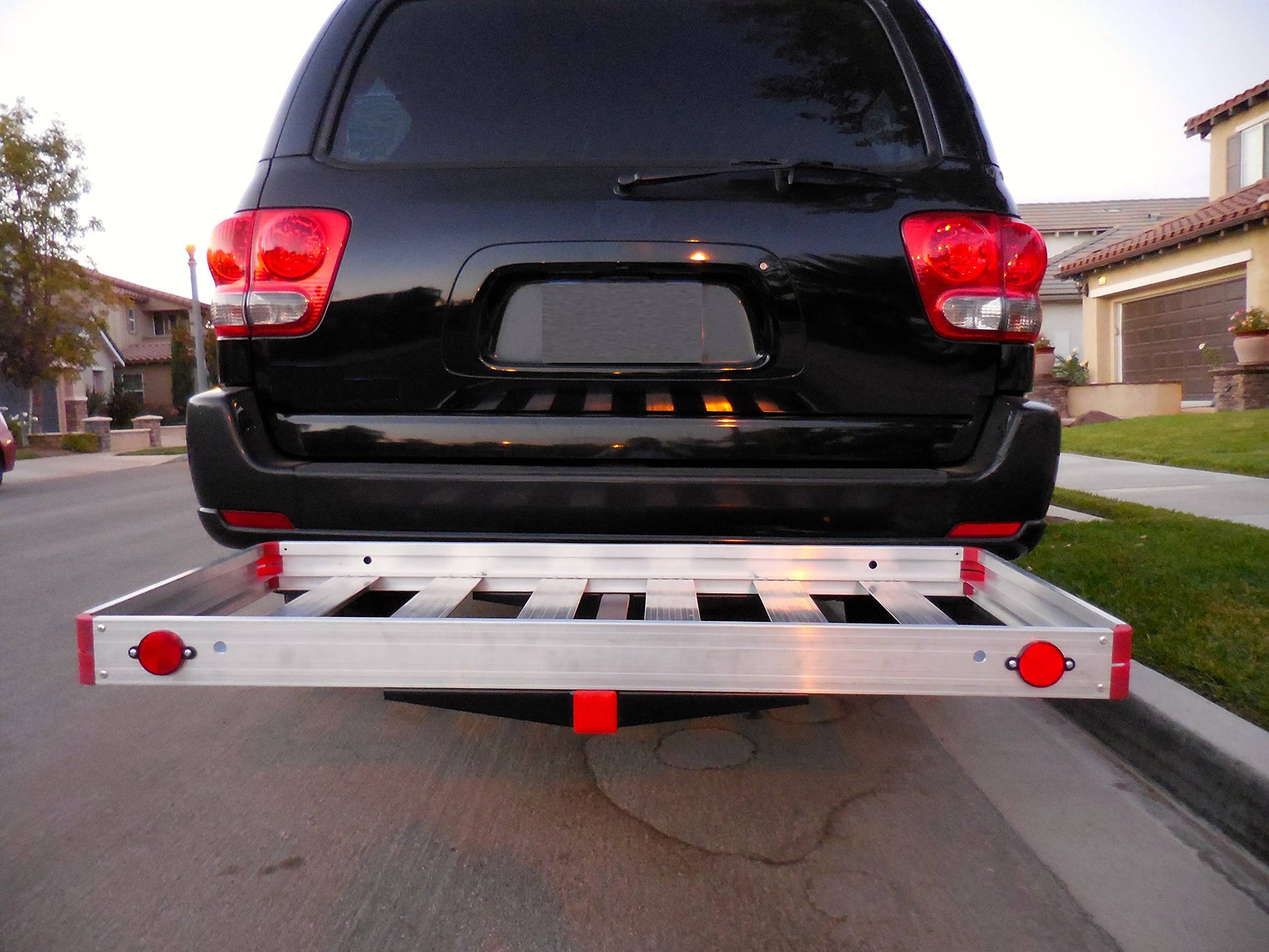 Maxxhaul 70422 Hitch Mount Aluminum Cargo Carrier 500 lb Capacity