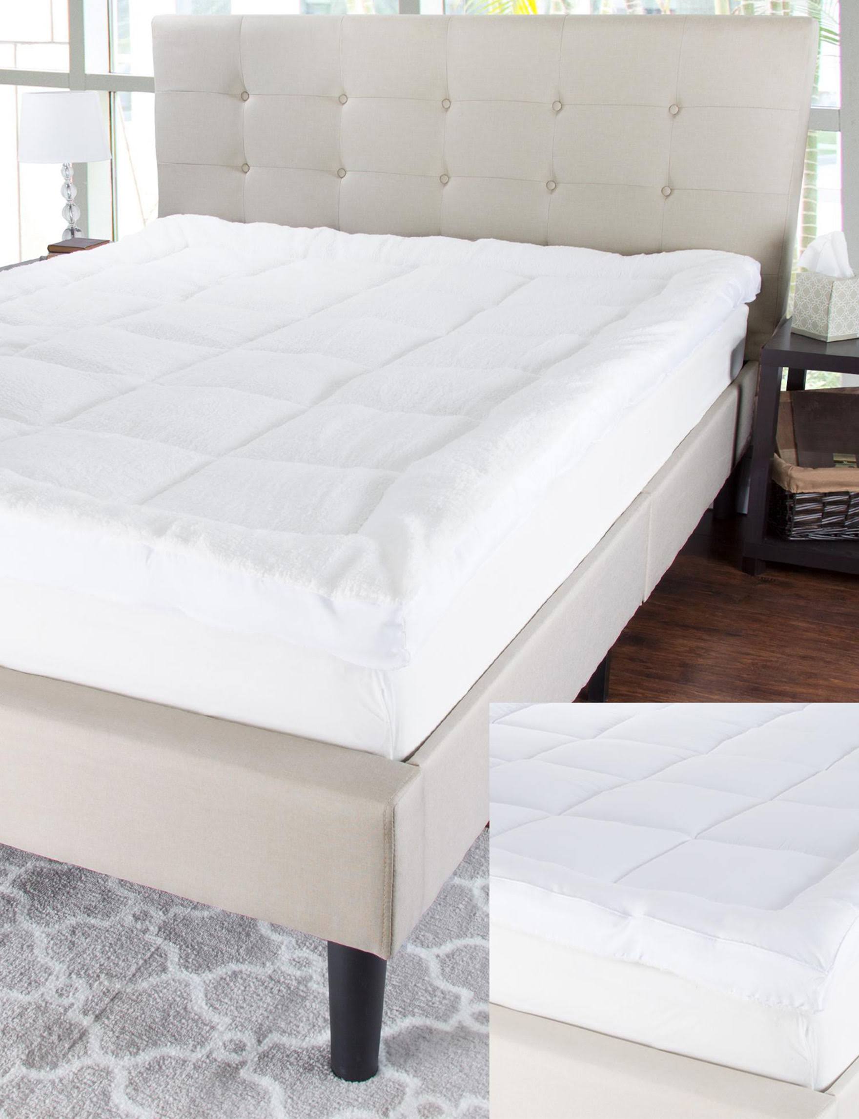 Bluestone Reversible Down Alternative Topper with Sherpa Full