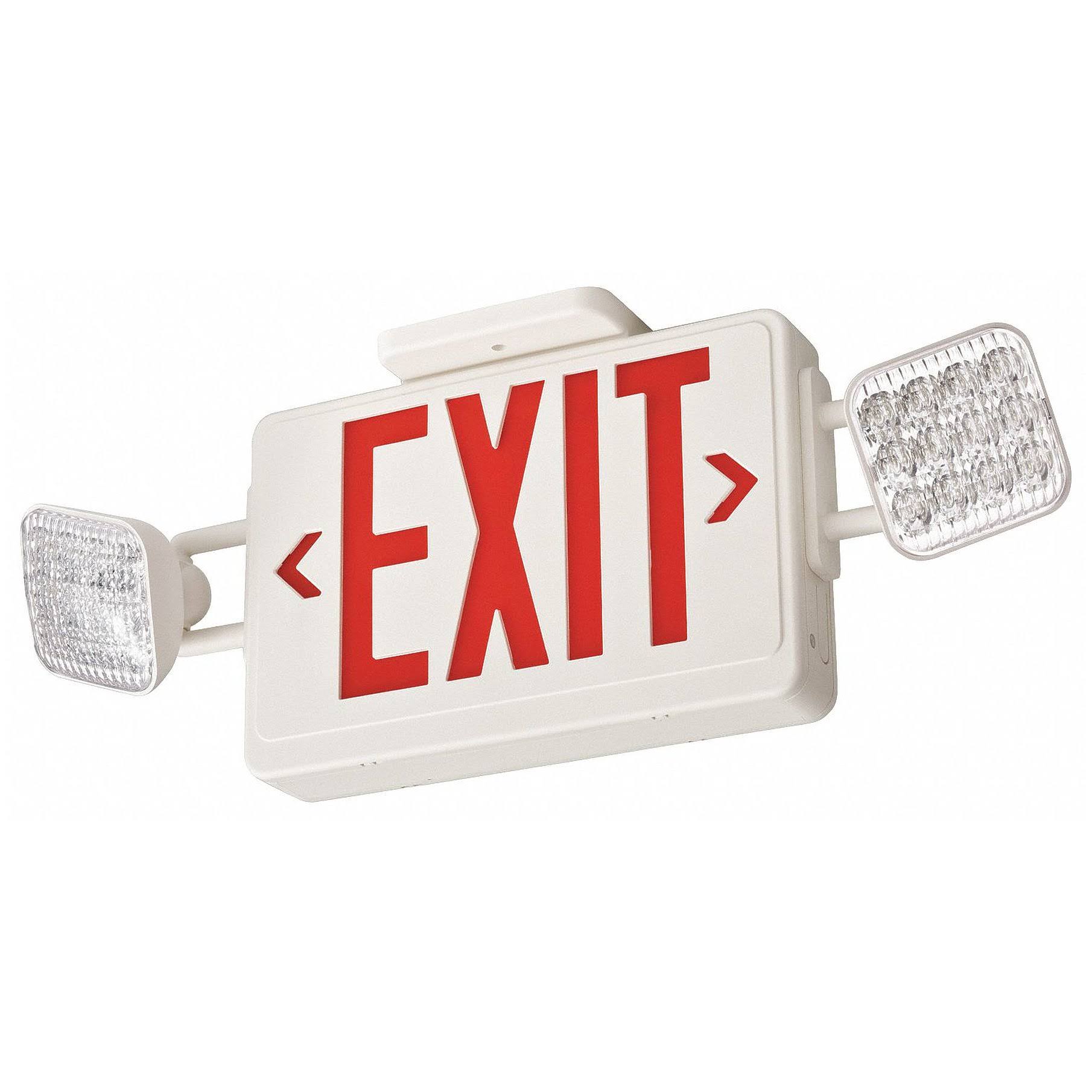 Lithonia Lighting Exit Sign with Emergency Lights ECR LED HO - MintFabStore