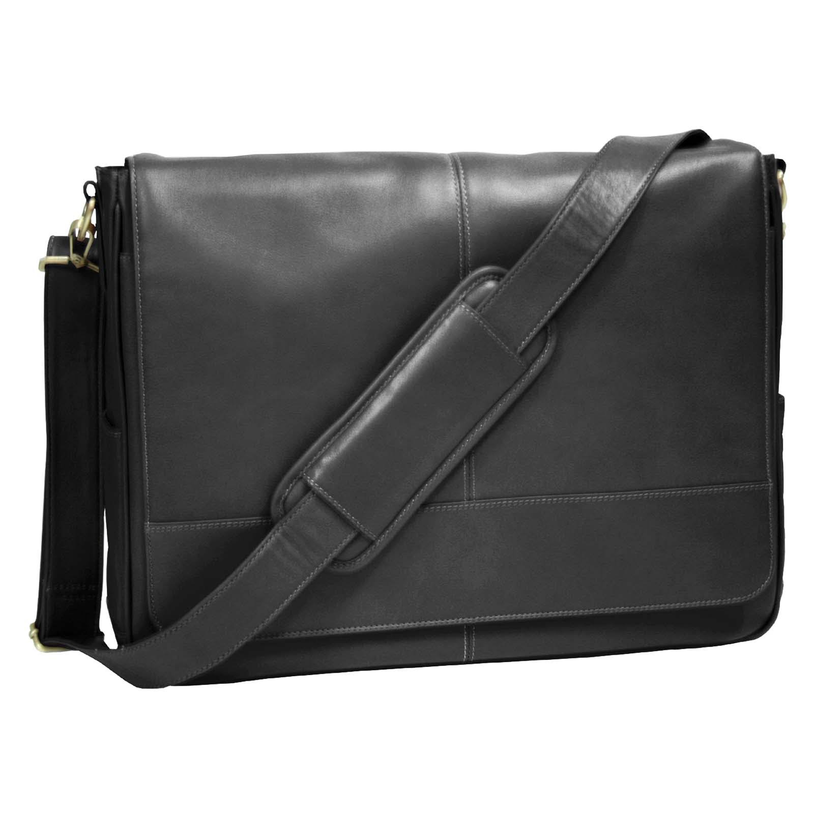 Royce Leather Messenger Bag - Black - MintFabStore