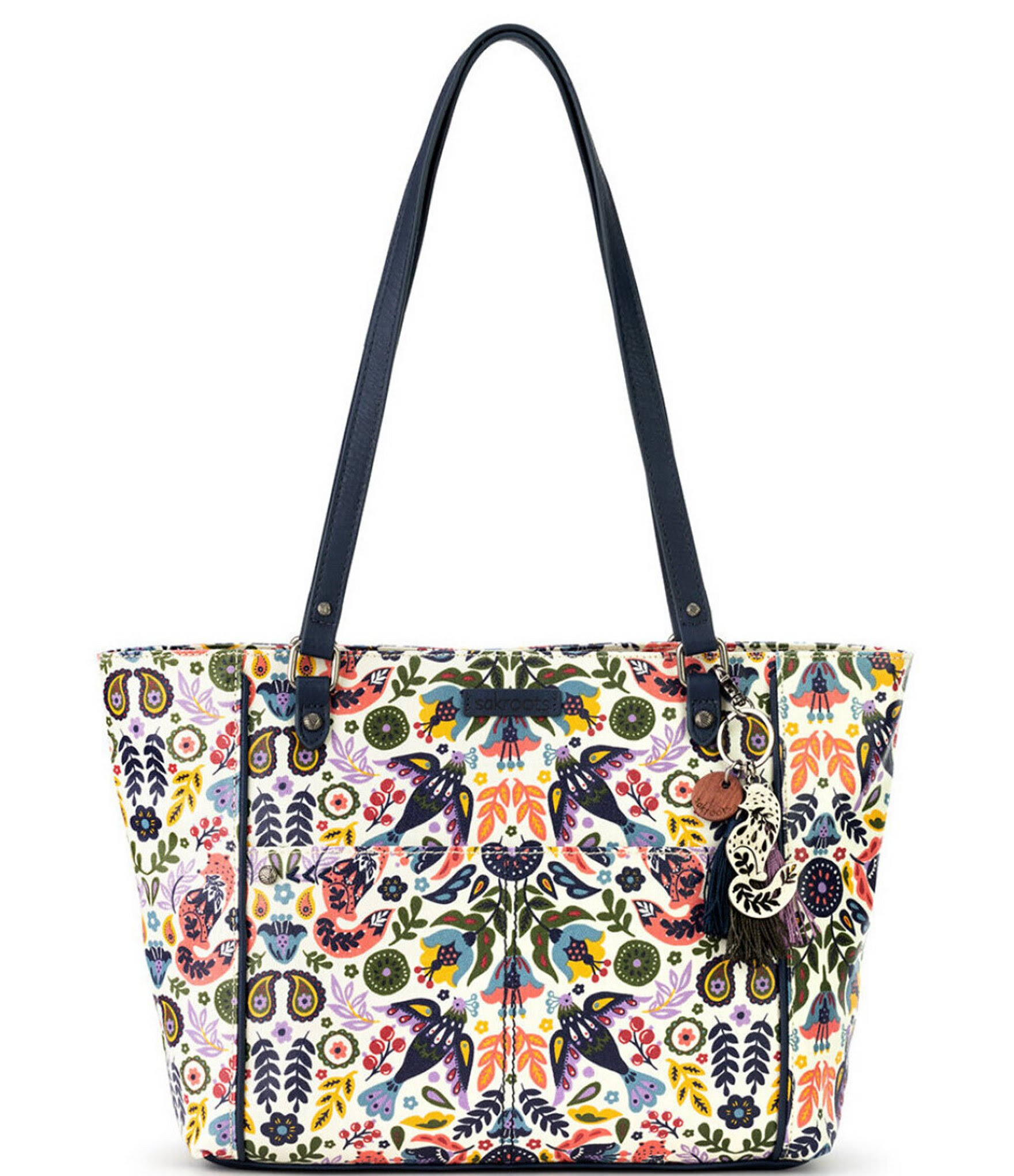 Sakroots Metro Tote Bag | Multi Otomi Forest | Canvas - MintFabStore
