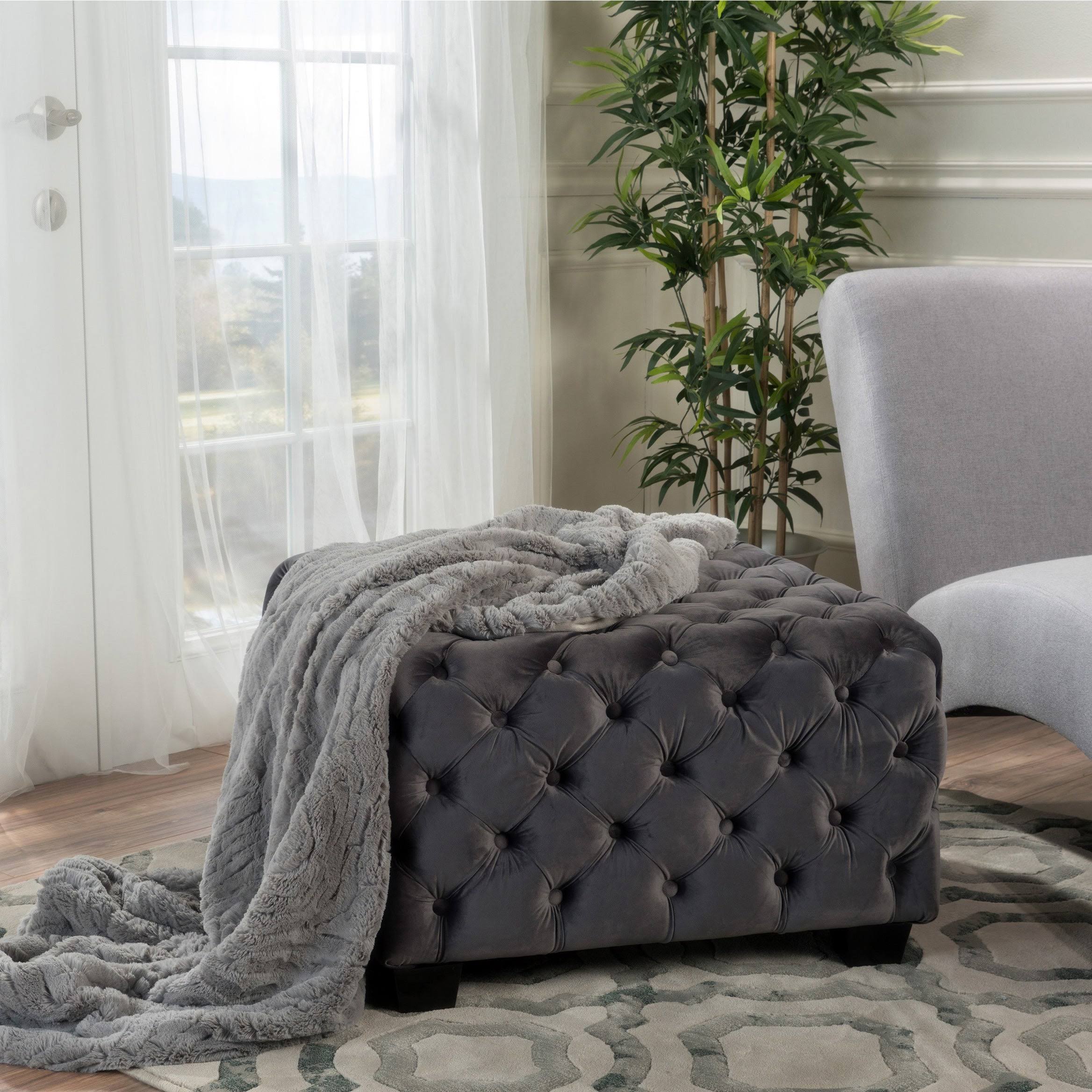 Christopher Knight Home New Ottoman in Gray MintFabStore