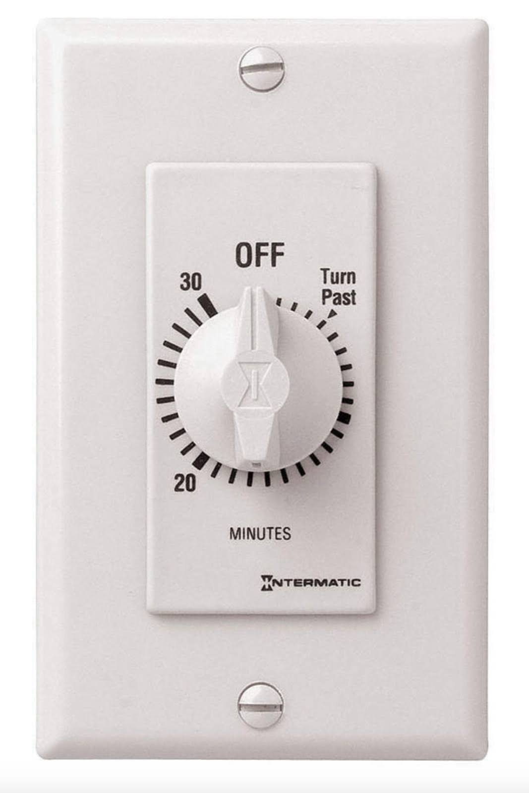 Intermatic FD30MWC 30Minute Spring Wound Countdown Timer, White