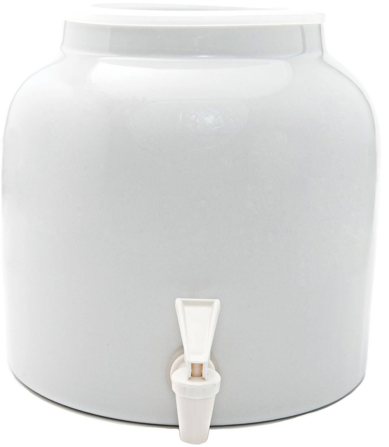 Goldwell Enterprises Inc Porcelain Water Dispenser Crock White