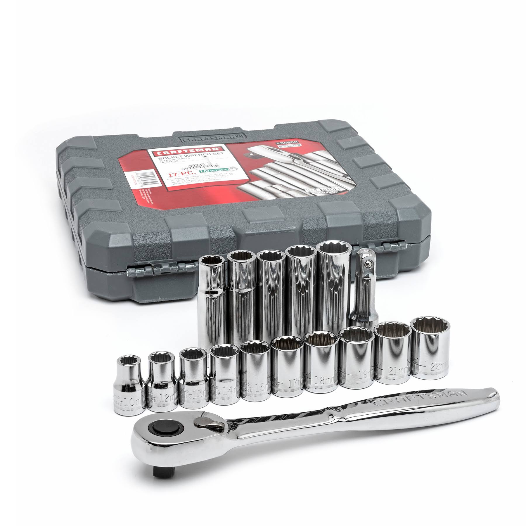 Craftsman 17 Piece 12 Point 1/2x22 Drive Metric Socket Set MintFabStore