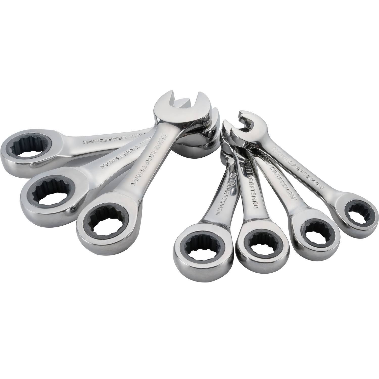 Craftsman Wrench Set, Stubby Ratcheting MintFabStore