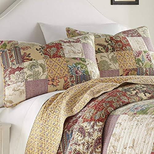 Chezmoi Collection Delaney 3Piece Floral Patchwork PreWashed 100