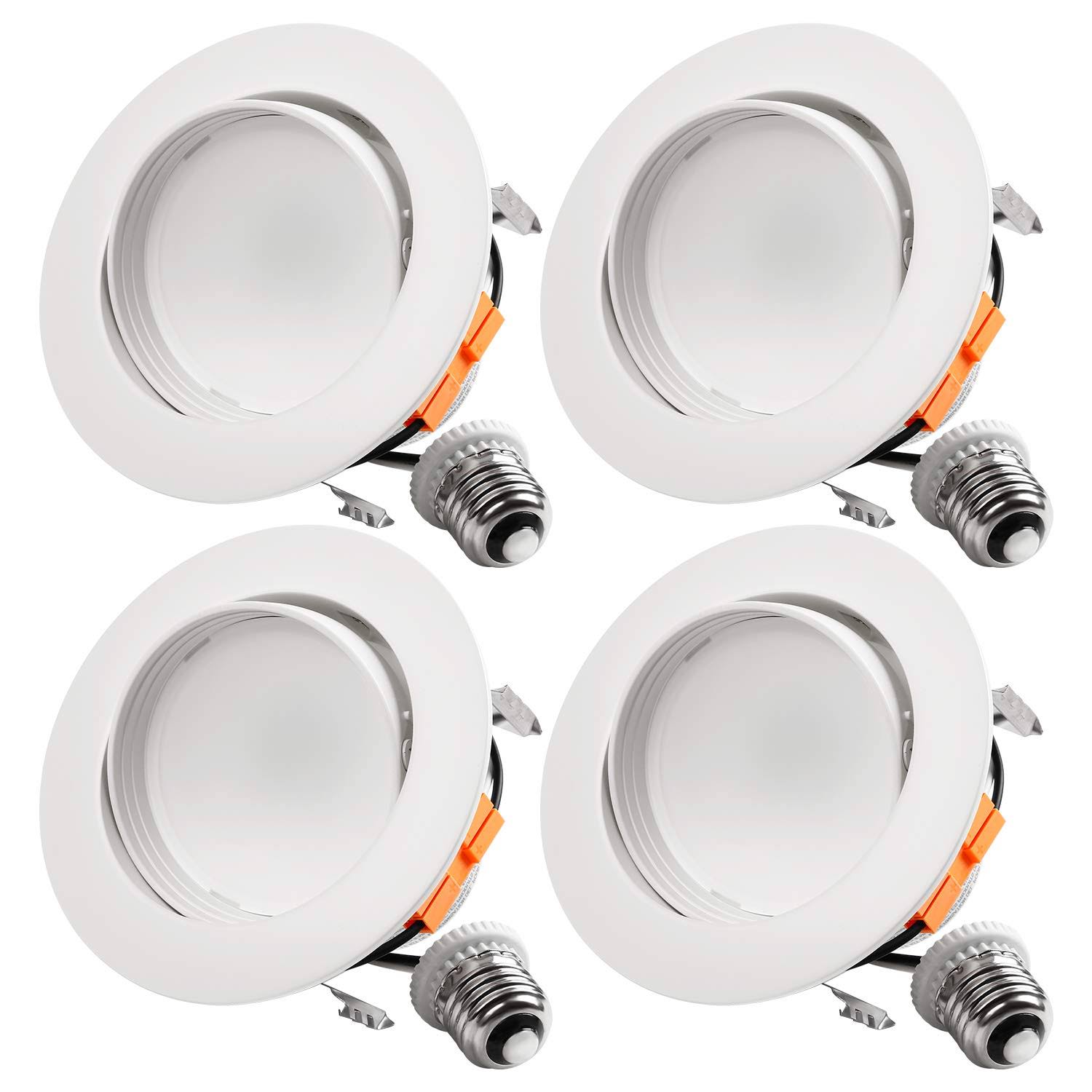 Torchstar 4Inch LED Gimbal Recessed Retrofit Downlight, 10W (65W Equiv