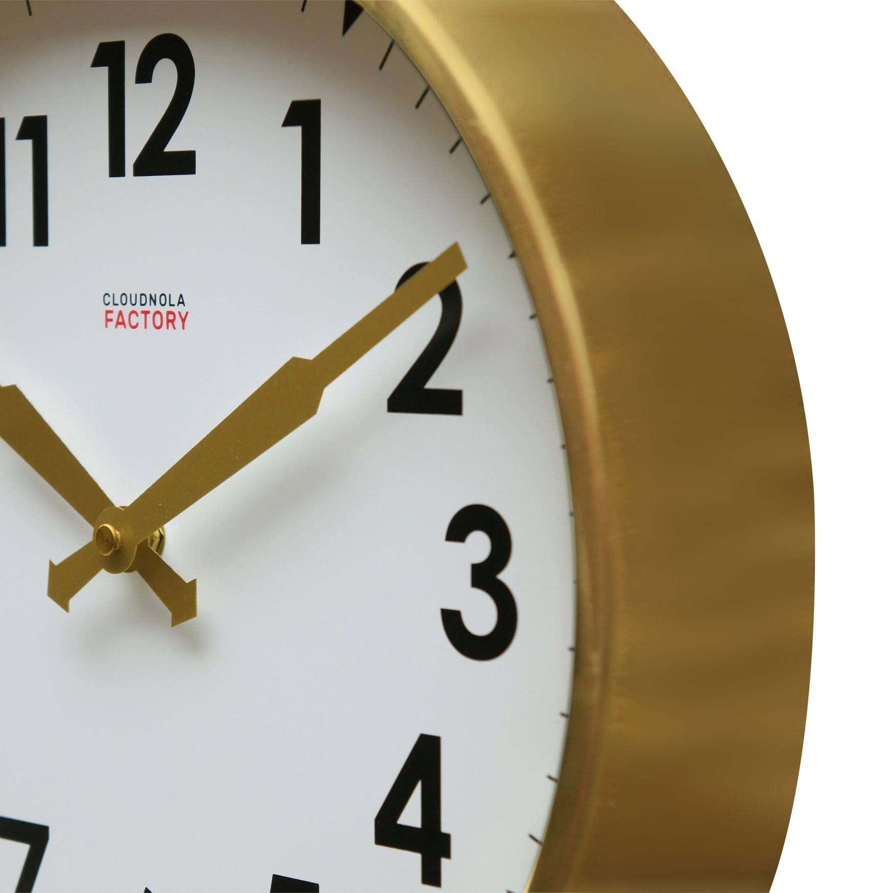 Cloudnola Factory Numbers Clock Gold MintFabStore