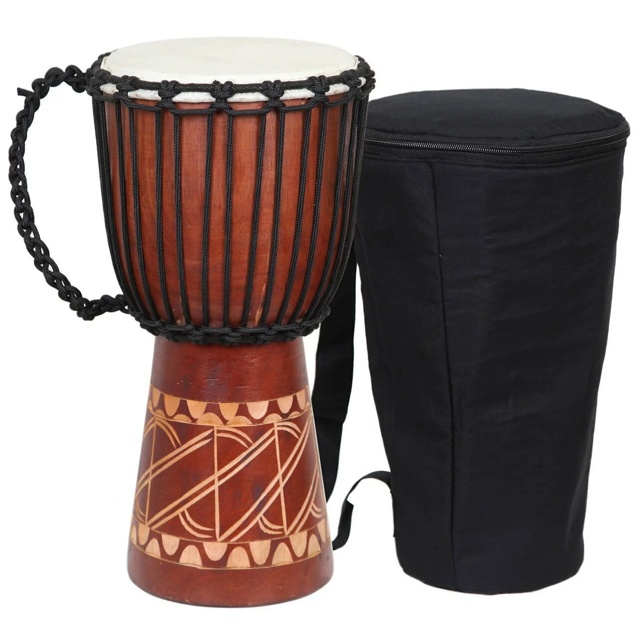 X8-Drums Tribal Carved Djembe Drum with Bag - MintFabStore