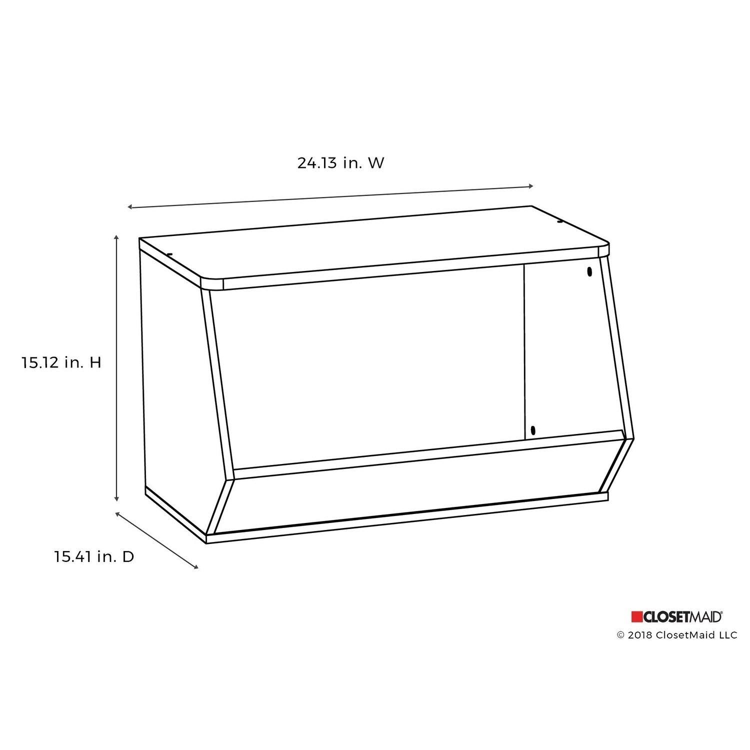 closetmaid kidspace white stackable angled bin