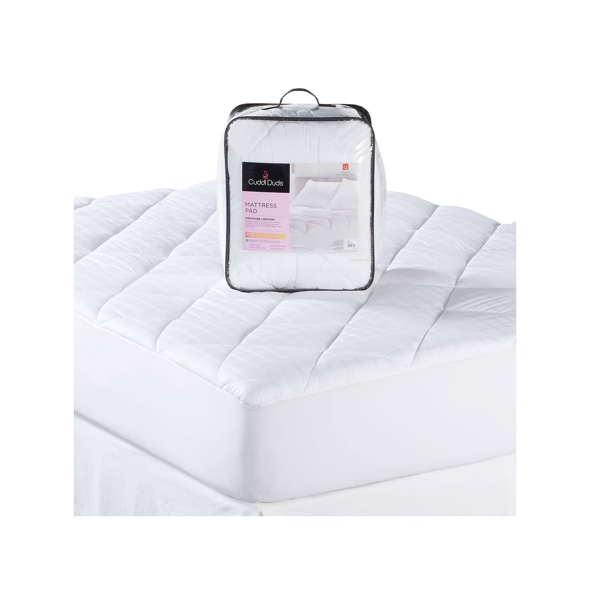 Cuddl Duds Down Alternative Mattress Pad, White, Full MintFabStore