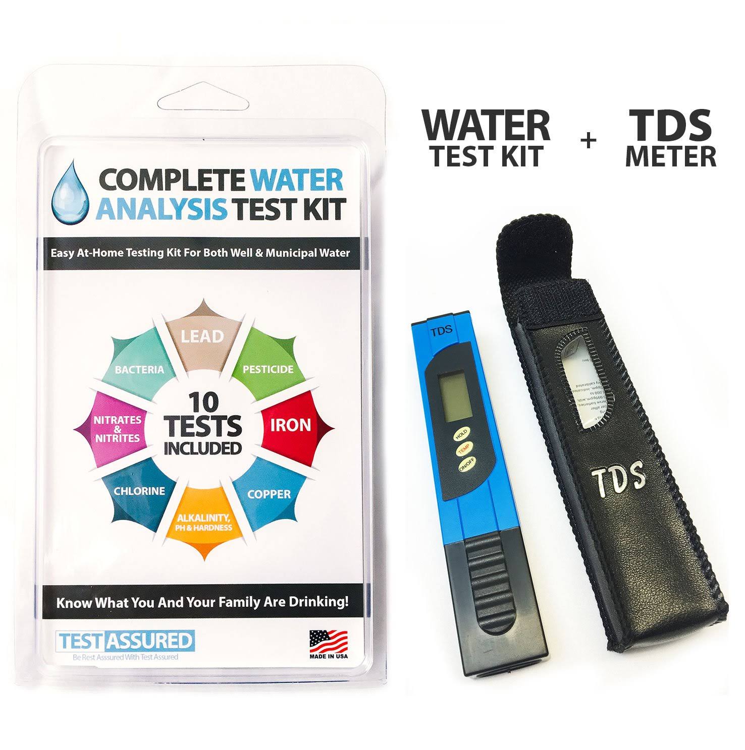 Complete Water Test Kit with TDS Meter Home Testing with Results