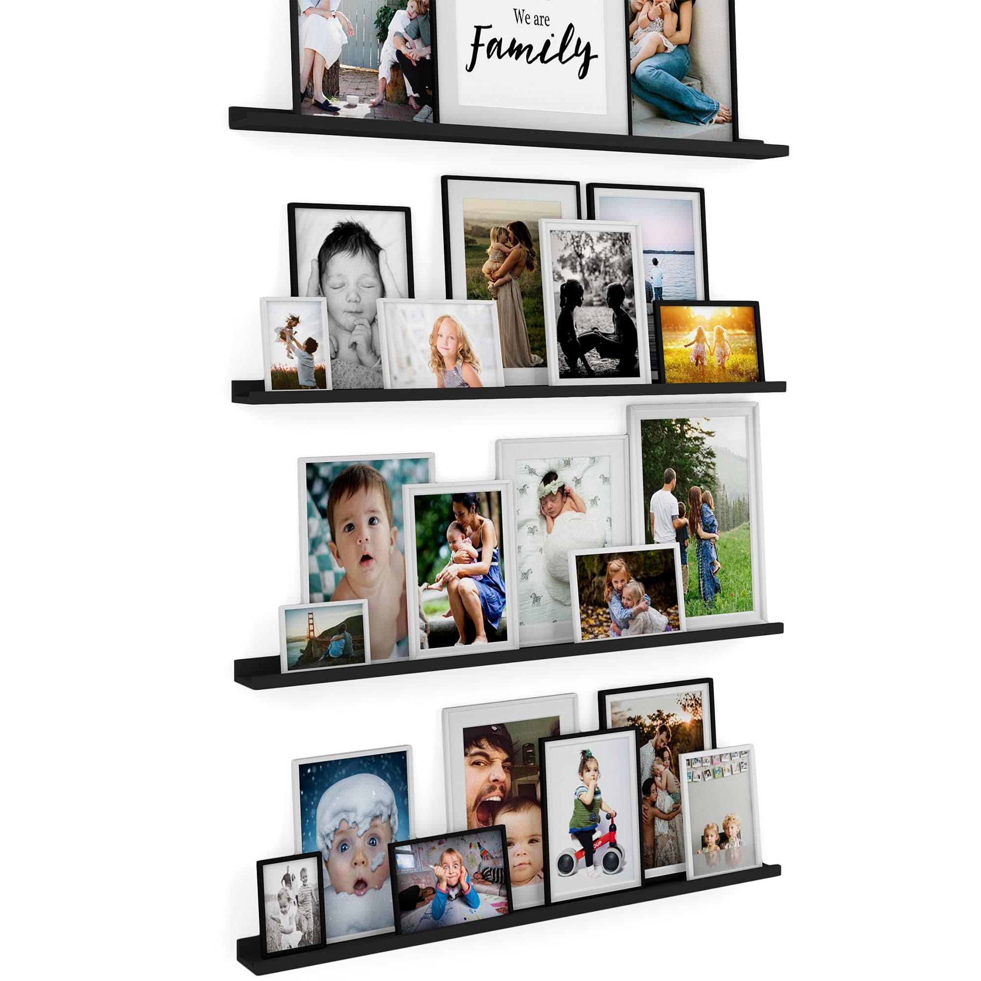 Wallniture Denver 46x22 Floating Shelves for Photo Display, Picture