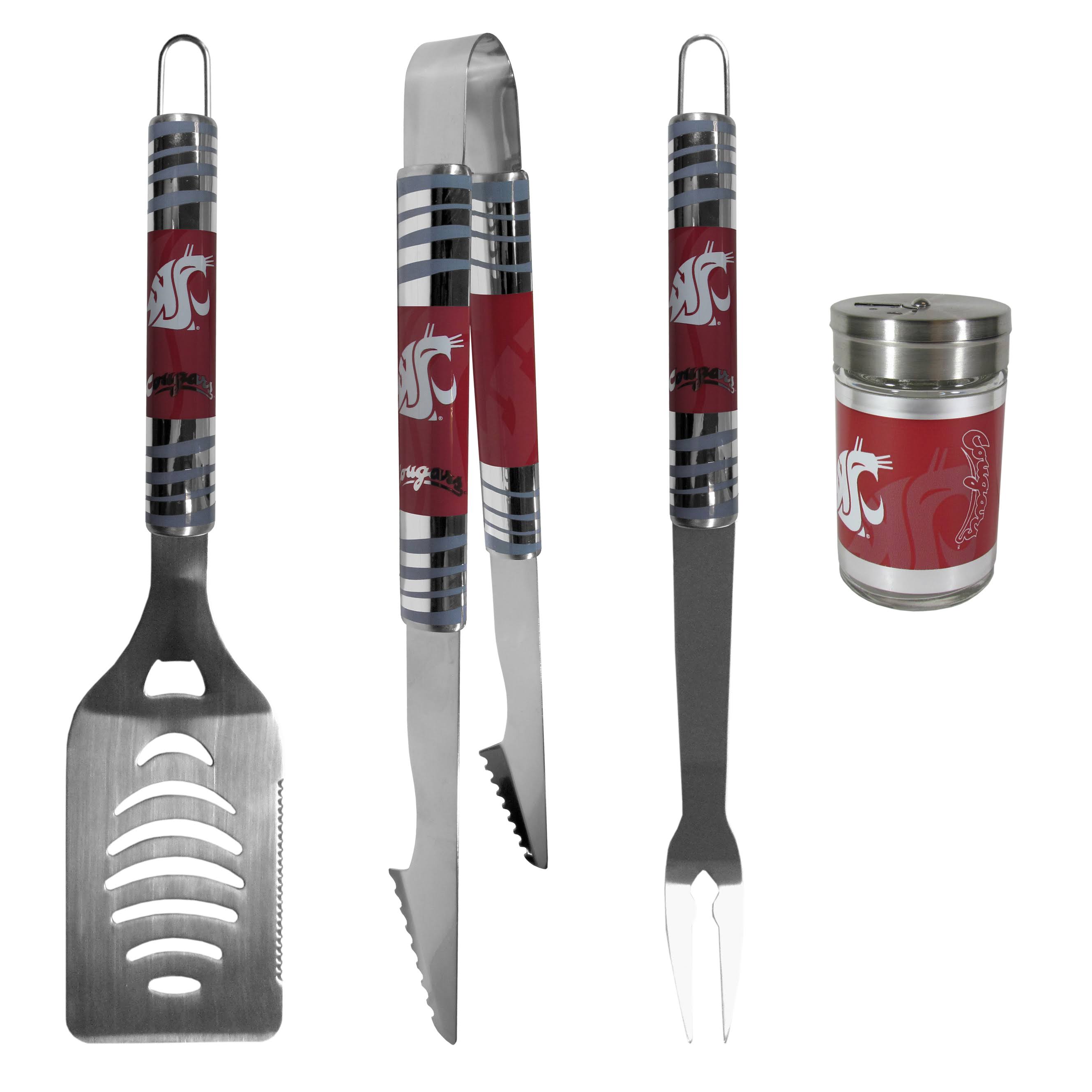 Washington St. Cougars 3 PC Tailgater BBQ Set and Season Shaker ...