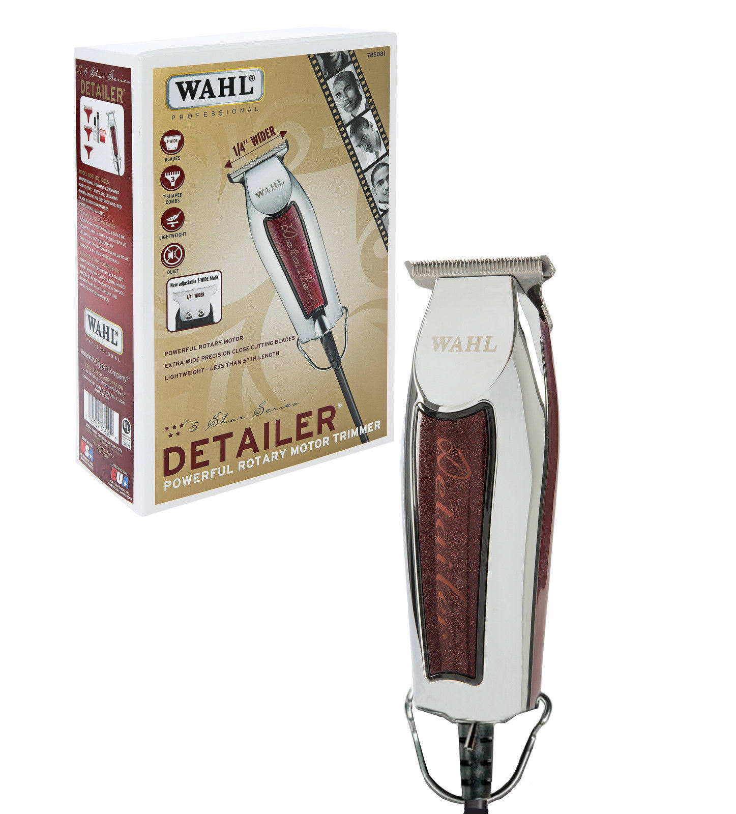 Wahl Professional Series Detailer with Adjustable TBlade, 3 Trimming
