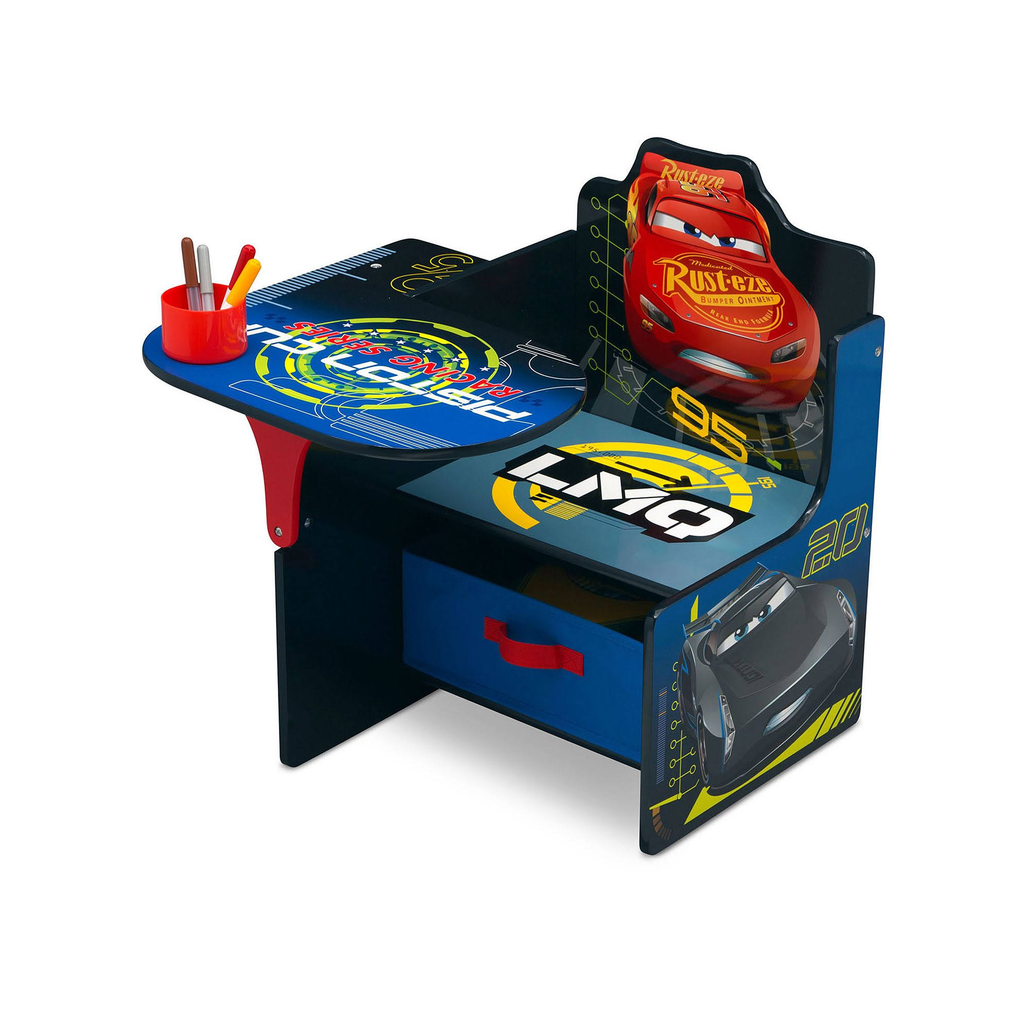 disney cars chair desk with storage bin