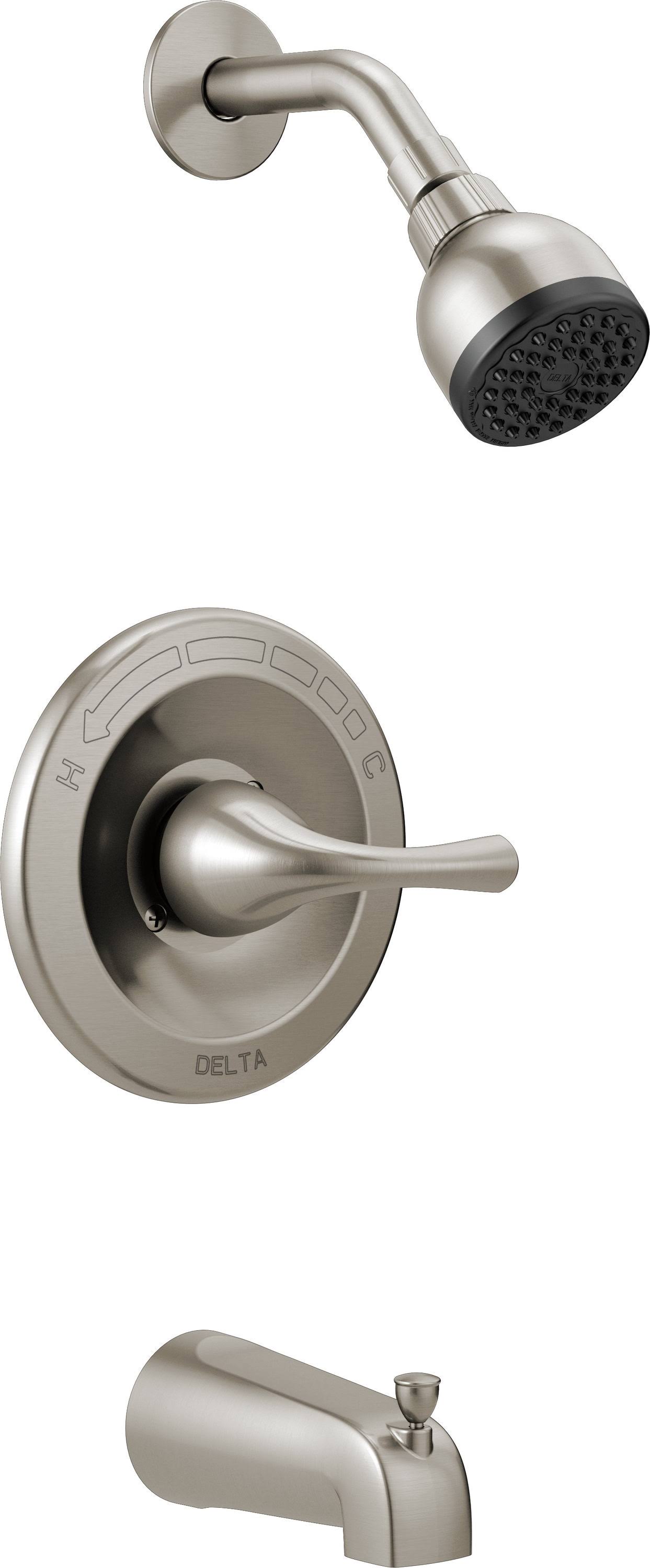 Delta Foundations Brushed Nickel 1Handle Bathtub and Shower Faucet