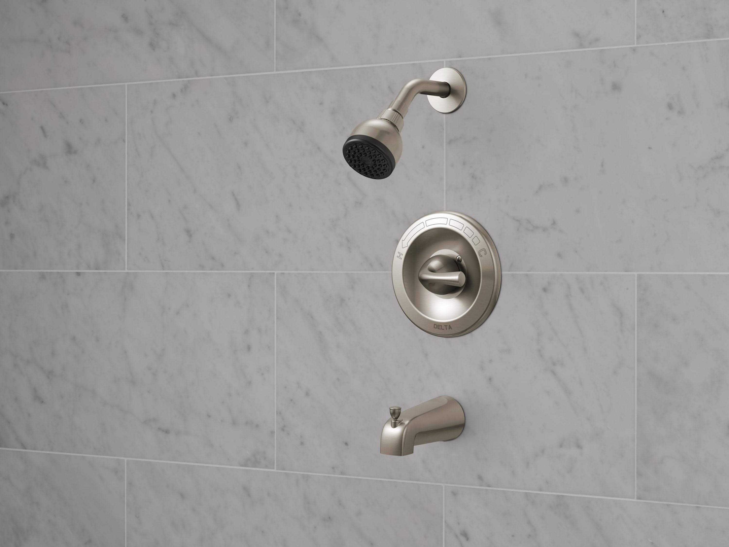 Delta Foundations Brushed Nickel 1Handle Bathtub and Shower Faucet