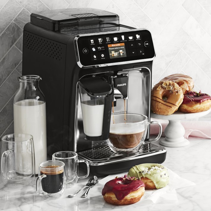 Philips 5400 Series Bean-to-Cup Espresso Machine - LatteGo Milk Frother, 12  Coffee Varieties, 4 User Profiles, Intuitive Display, Silver (EP5446/70):  Milk Frothers & Accessories