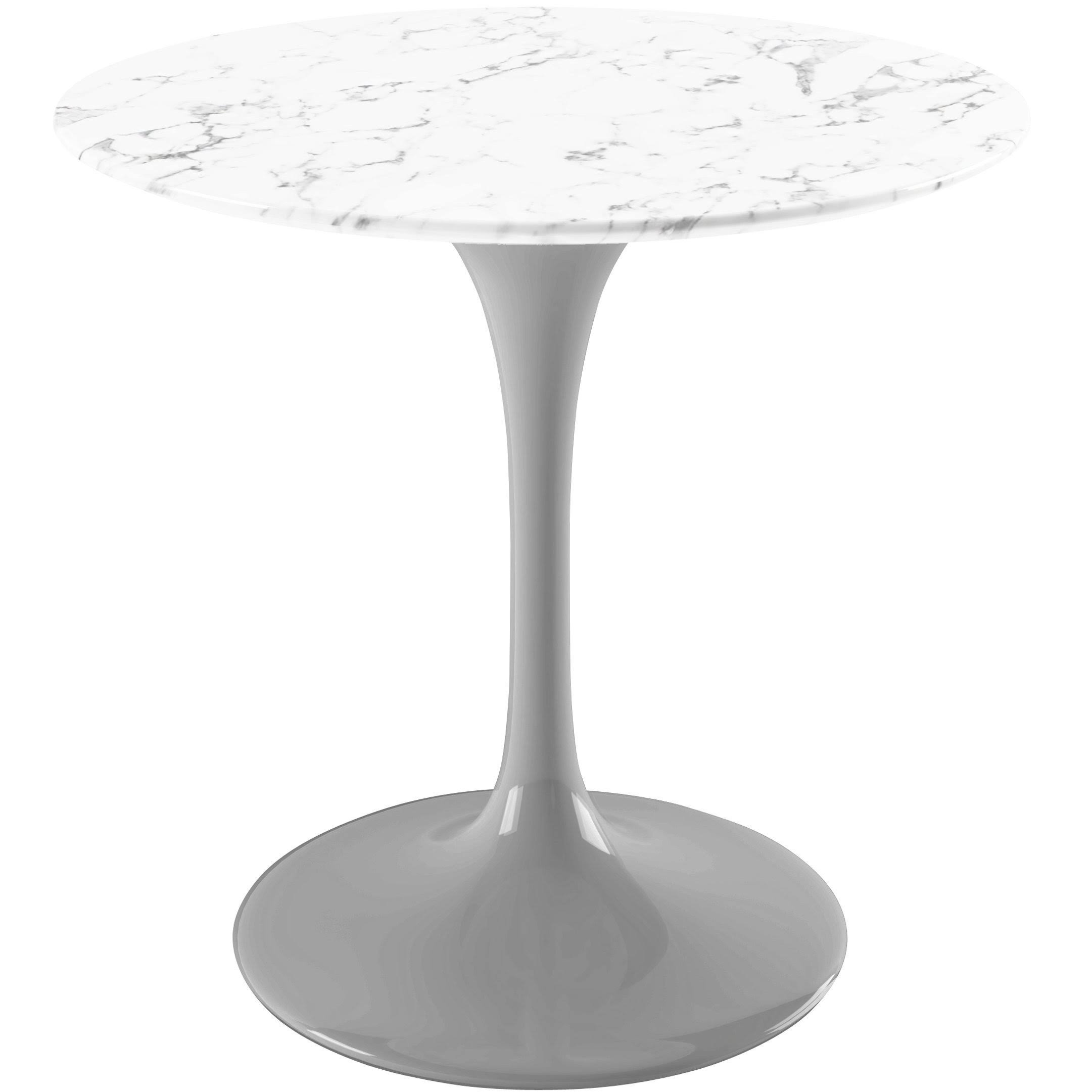 Tulip 32 Round Marble Dining Table Eero Saarinen Gray Base Joueurfd 