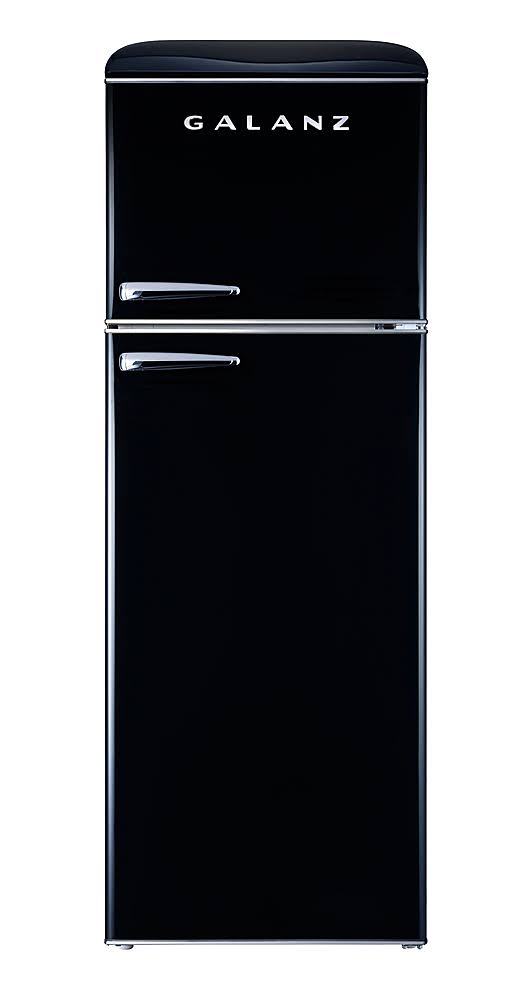 Galanz Retro 12 Cu. ft Top Freezer Refrigerator Black Joueurfd