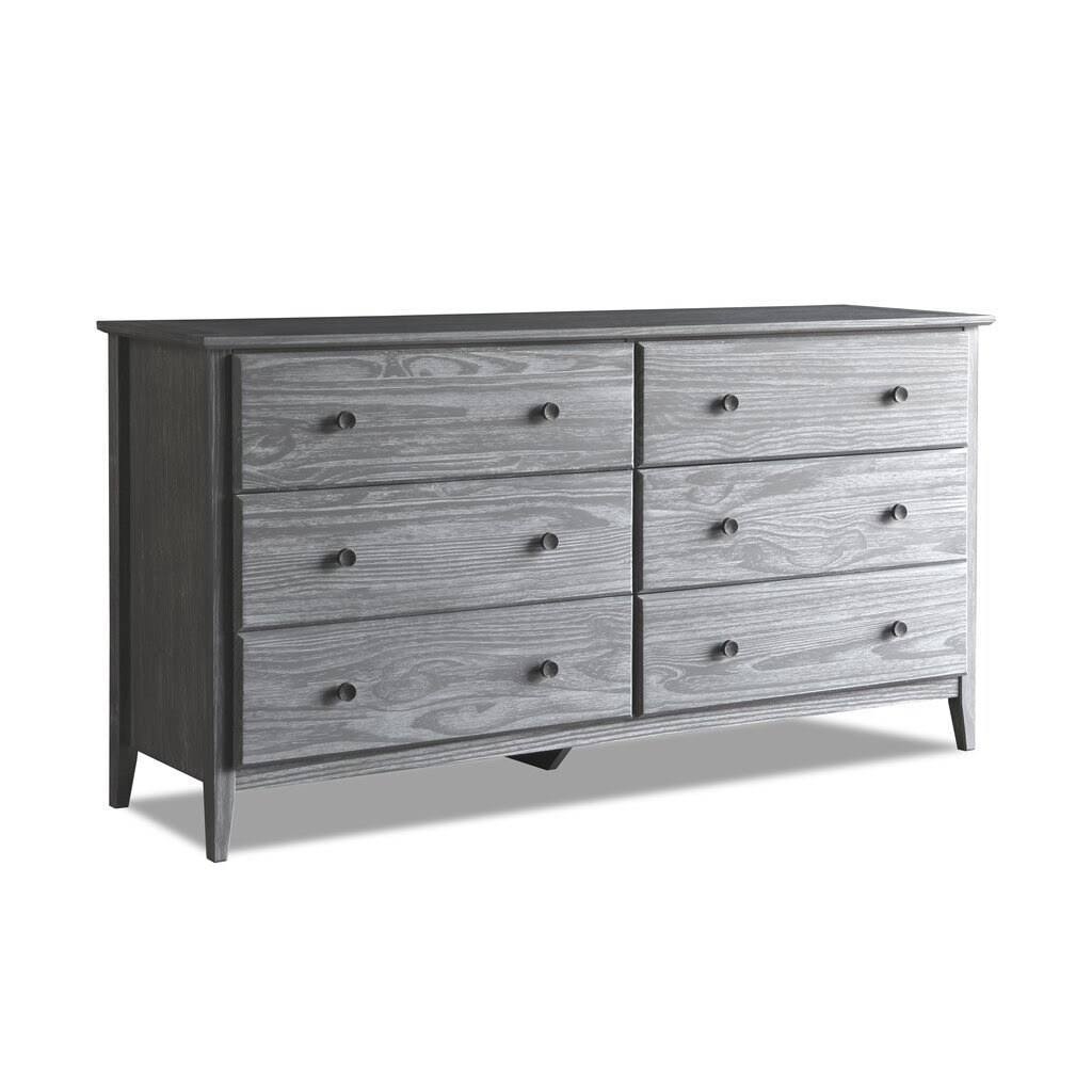 Grain Wood Furniture Greenport 6Drawer Dresser Brushed Grey Joueurfd