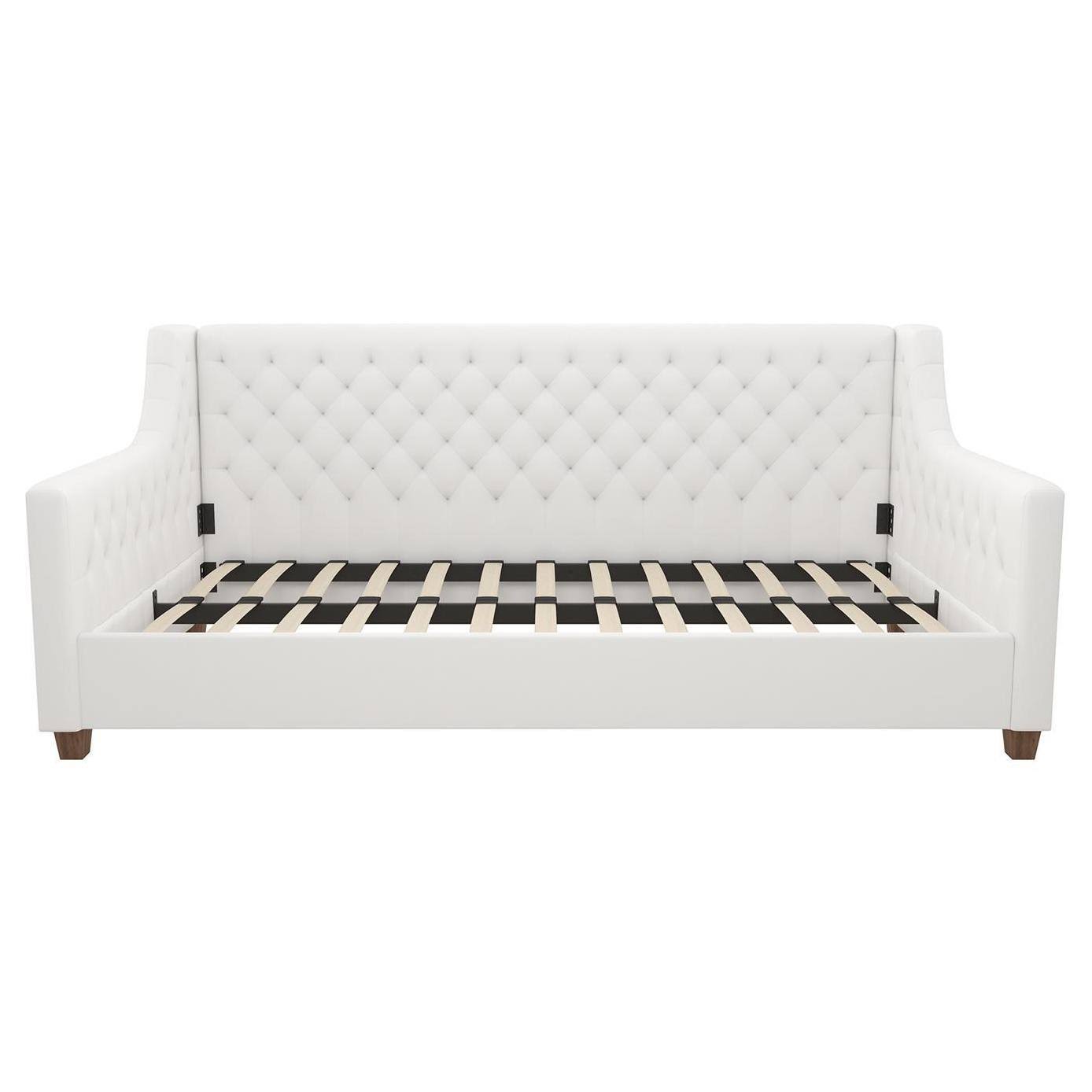 DHP Jordyn Faux Leather Upholstered Daybed, White - Joueurfd