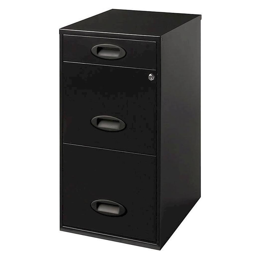 Realspace Soho Black Metal 3Drawer Organizer Vertical File