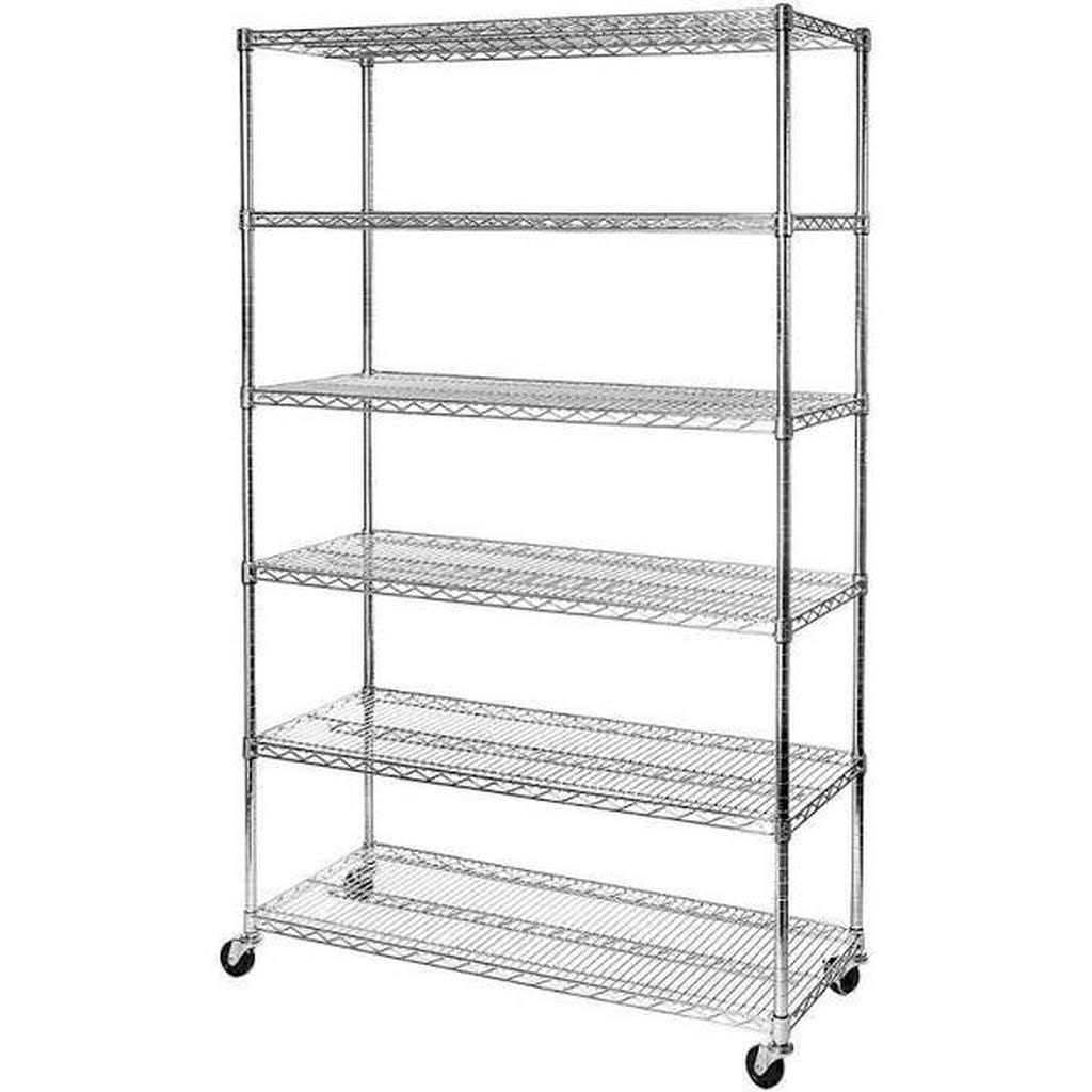 Seville Classics Ultradurable 6Tier Steel Wire Shelving System With Wheels Joueurfd