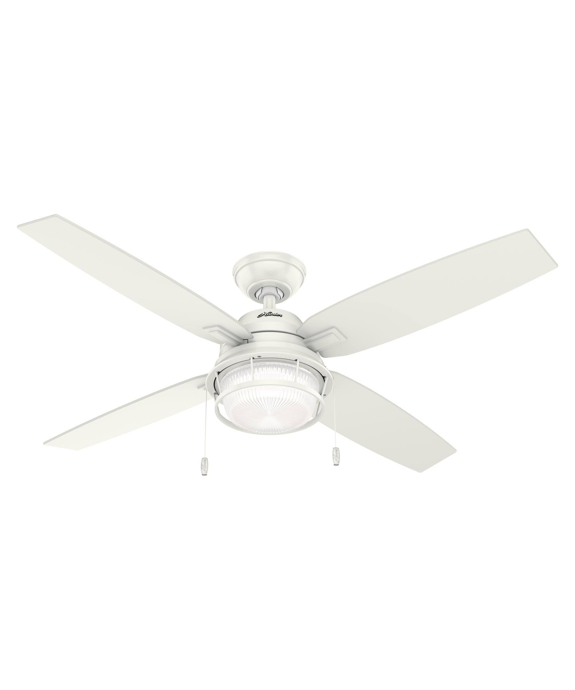 Hunter 59240 52 in. Ocala Fresh White Ceiling Fan with Light Joueurfd