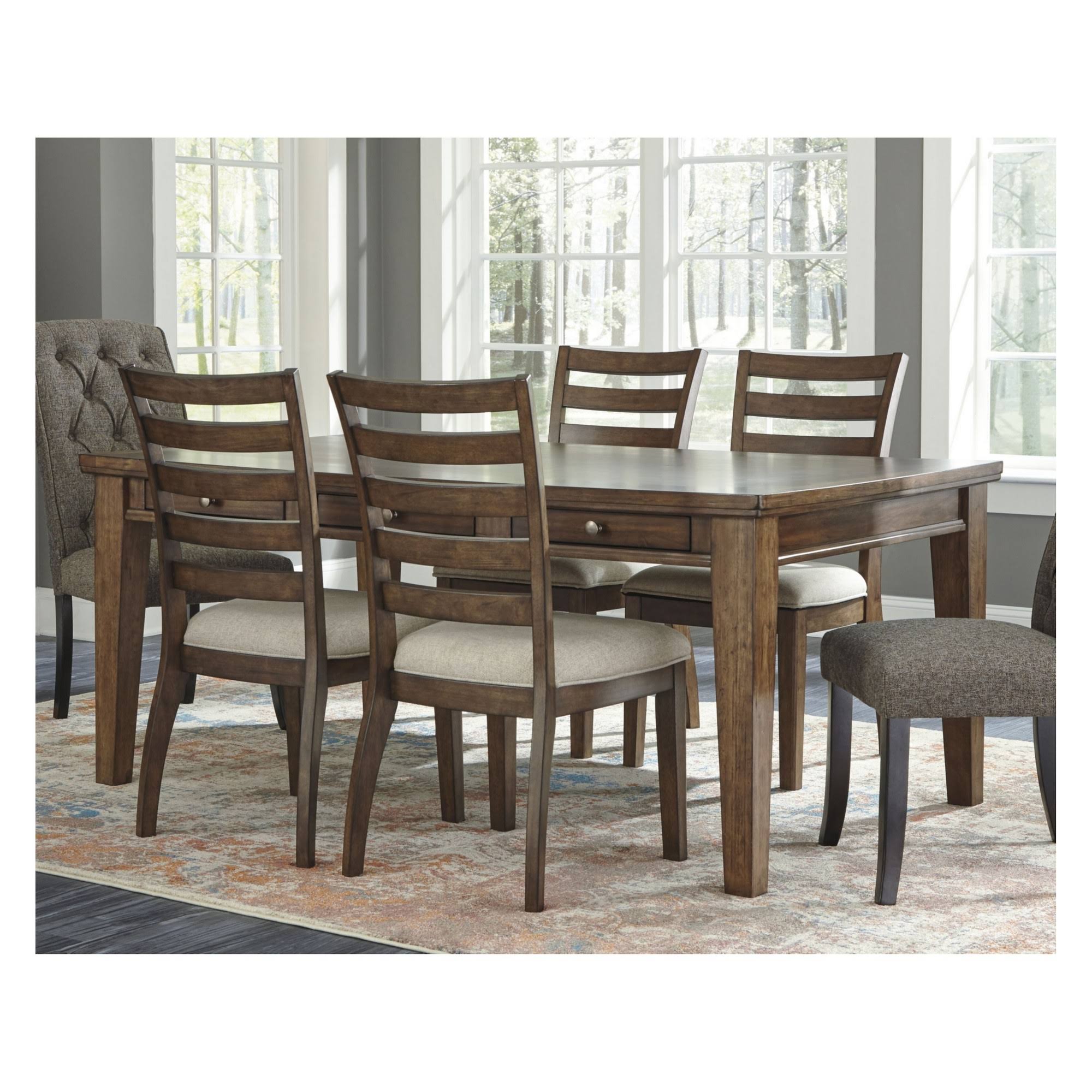Ashley Flynnter Rectangular Dining Table in Medium Brown Frgino
