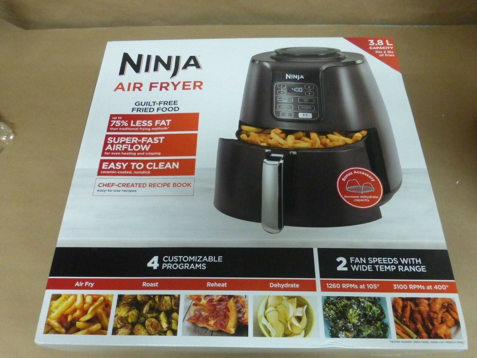 Ninja Air Fryer 1550 Watt Frying, Roasting, Reheating, Dehydrating 4 Quart AF101 Hrazda