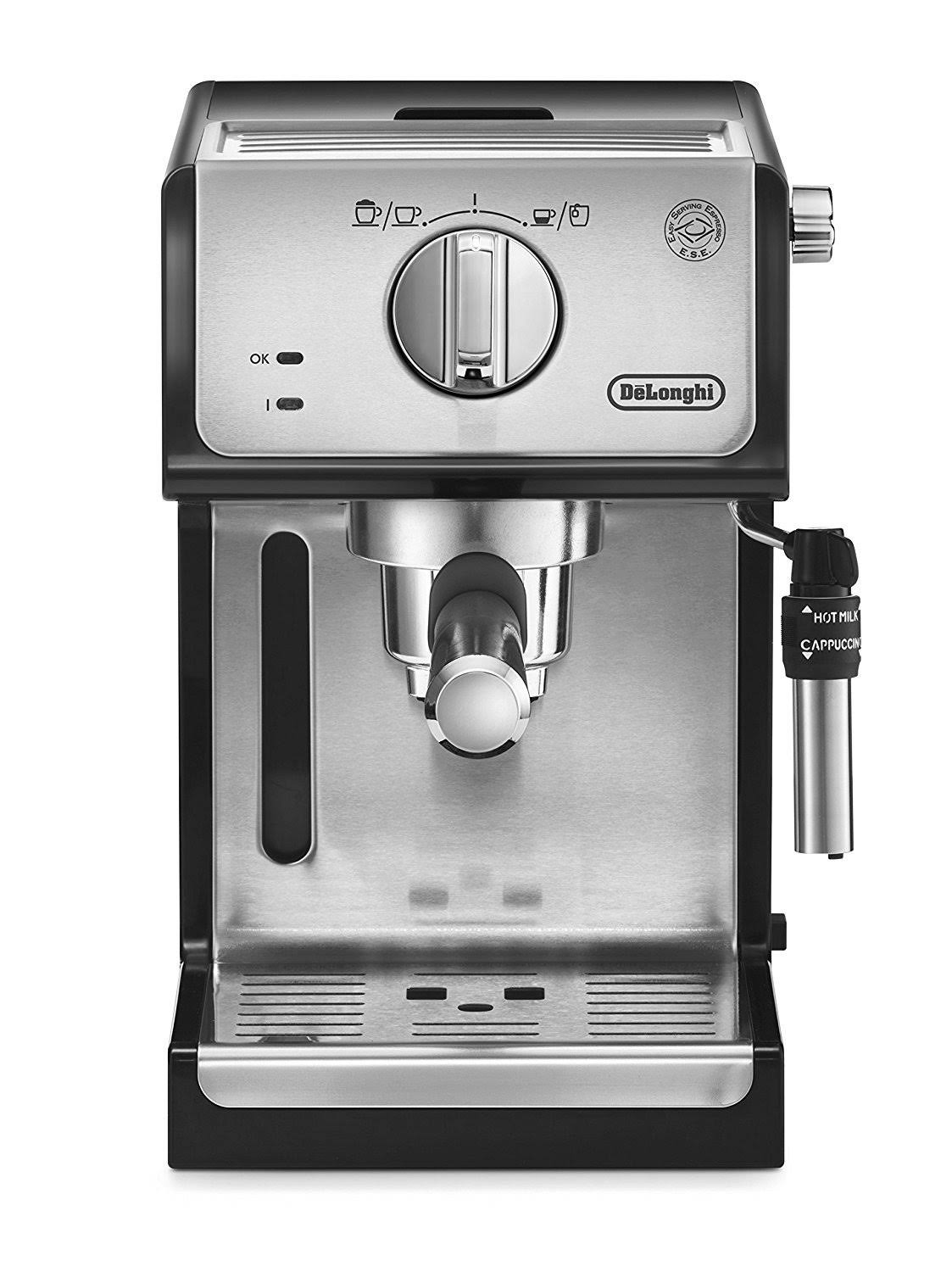 Delonghi ECP35.31 Traditional Pump Espresso Machine, Silver & Black Frgino