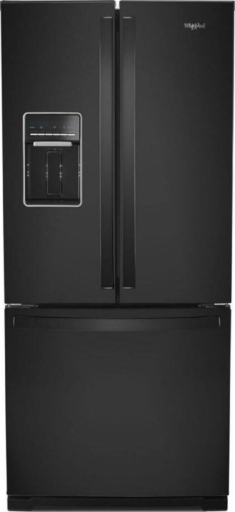 Whirlpool WRF560SEHB 30Inch Wide French Door Refrigerator 20 Cu. ft. Black Frgino