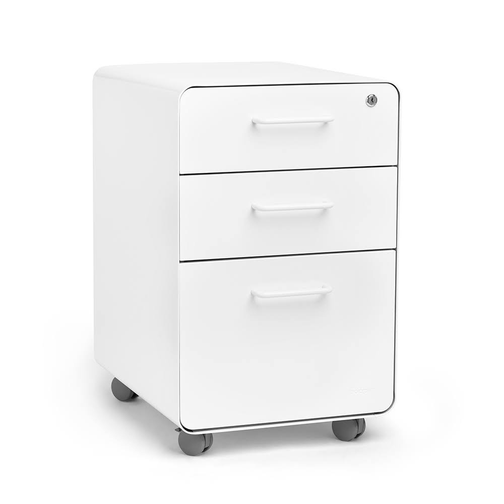 Poppin White Stow 3Drawer File Rolling Hrazda