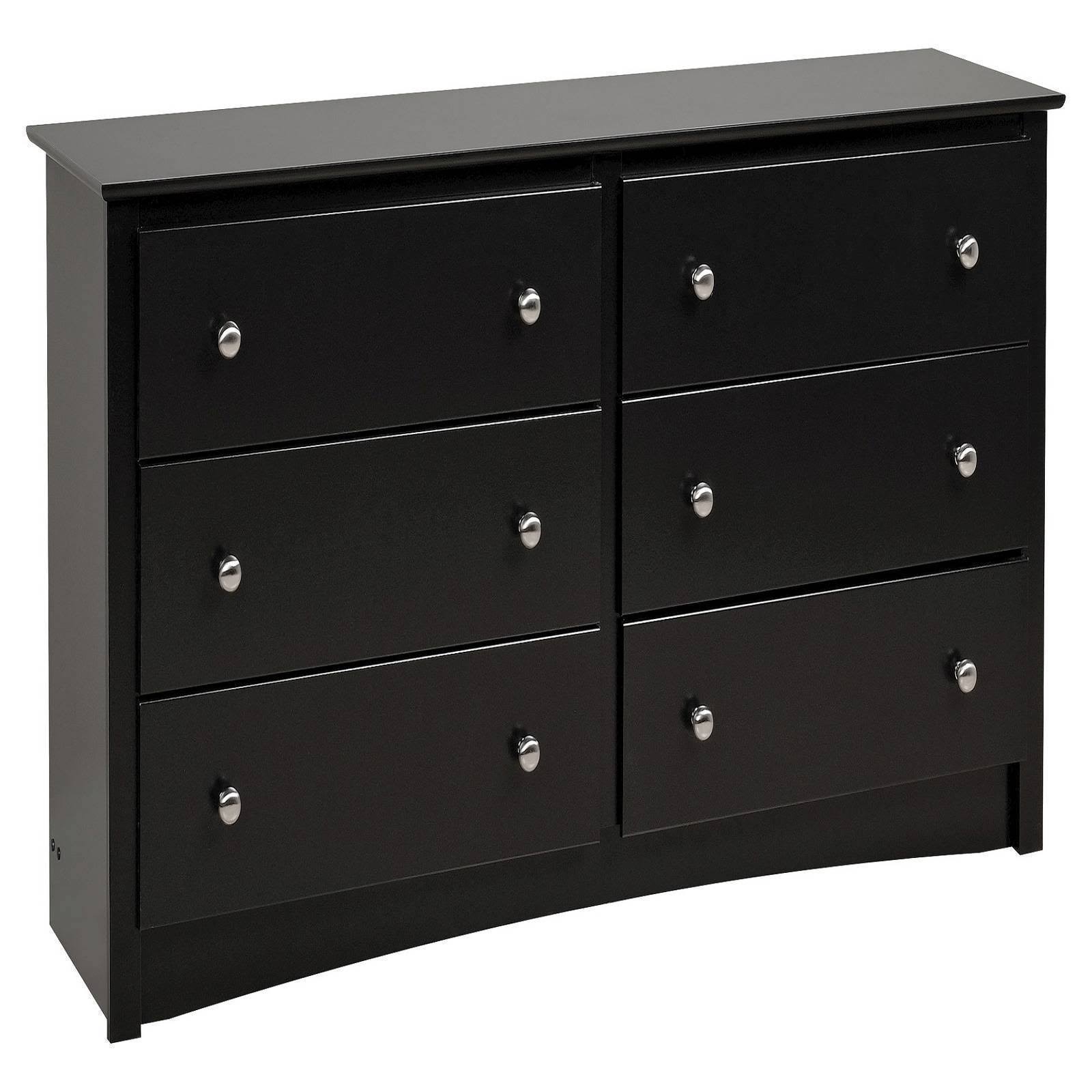 Prepac Black Sonoma 6 Drawer Dresser Frgino